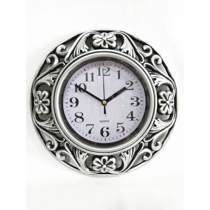 Horloge Murale 21 - argent- 26 cm