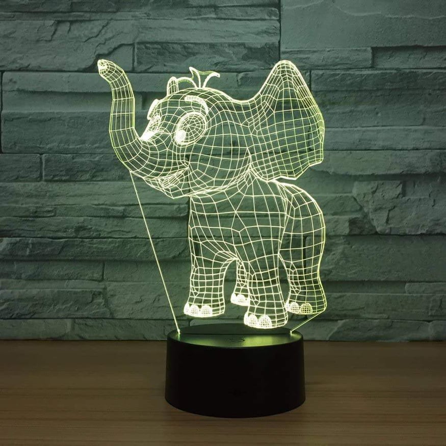 3D LED Lamp  Elephant