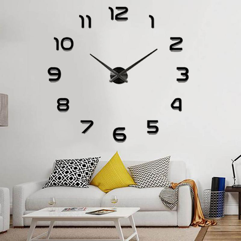 Horloge murale - 3D - 90 Cm - Noir