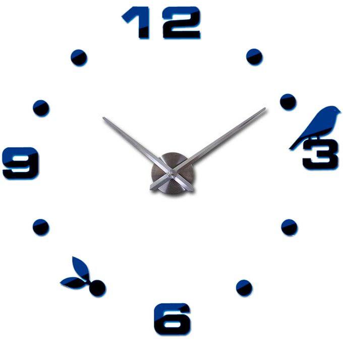 Horloge Murale - 120 Cm - Bleu