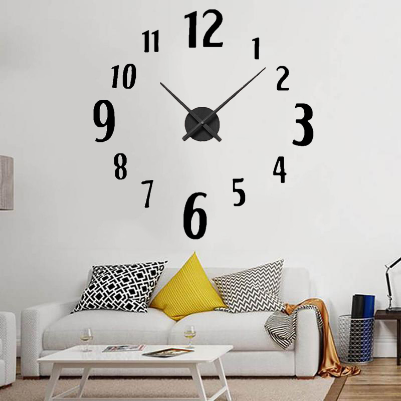 Horloge murale - 3D - 120 Cm - Noir 2