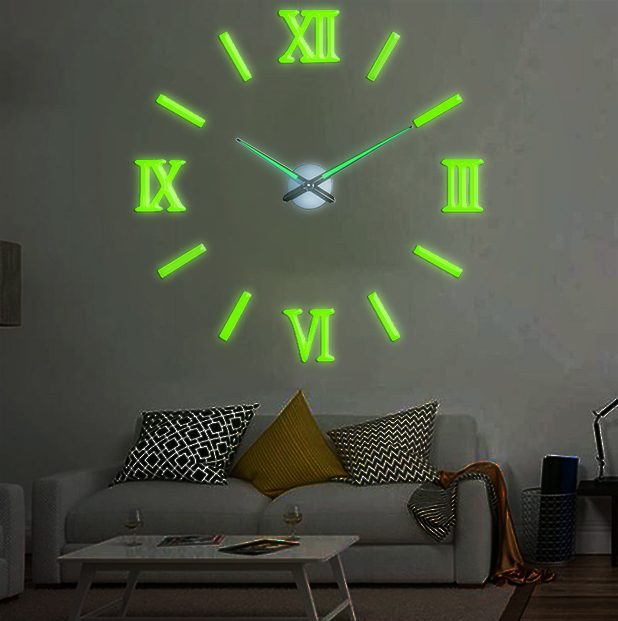 Horloge Murale 3D en acrylique - 120 cm - Romain - Lumineuse 