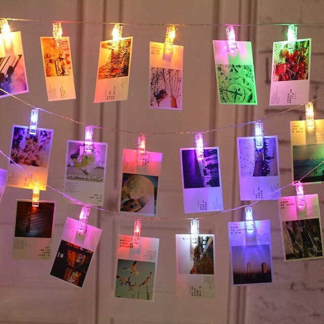 Guirlande Lumineuse Photo Clip LED - Epingle lumineuse RGB