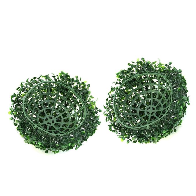 Pack de 4 Boules De Buis Artificielle - 3D - végétal artificiel - Ø 15cm