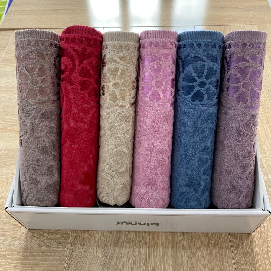 pack de 6 serviettes de bain 50×90 cm