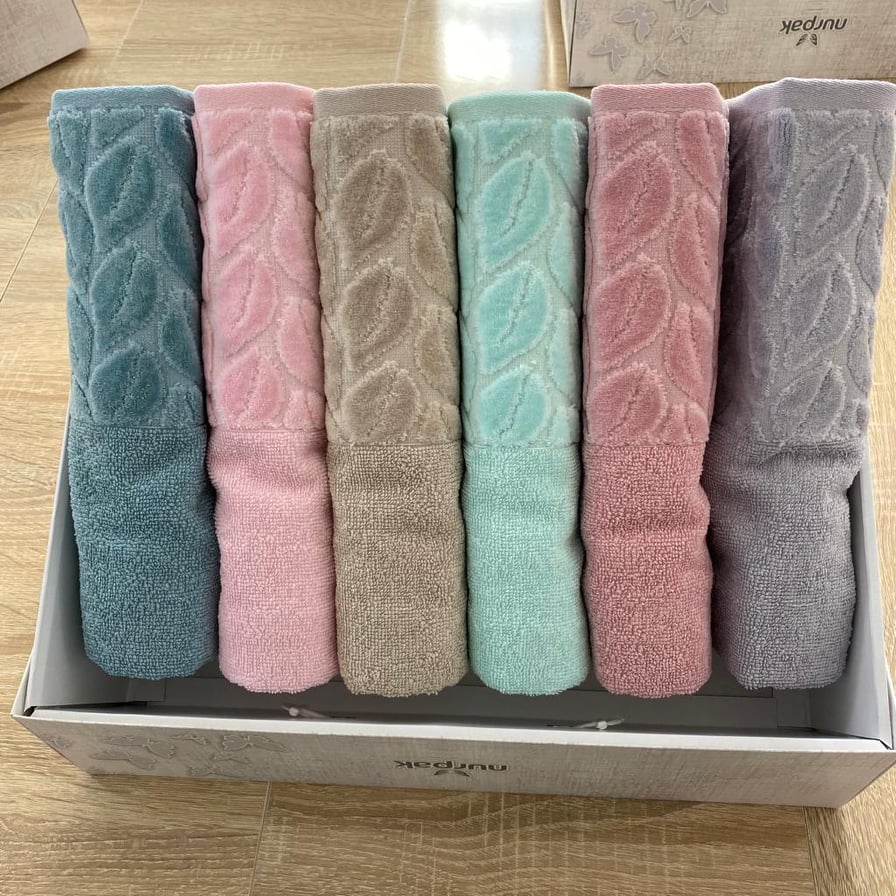 pack de 6 serviettes de bain 50×90 cm