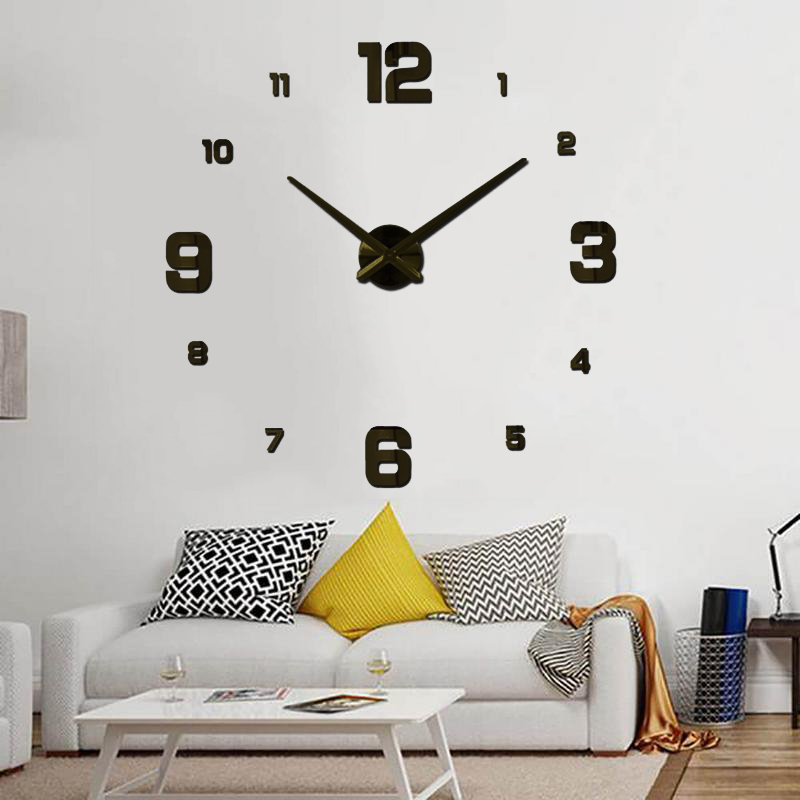 Horloge murale - 3D - 120 cm - Noir+