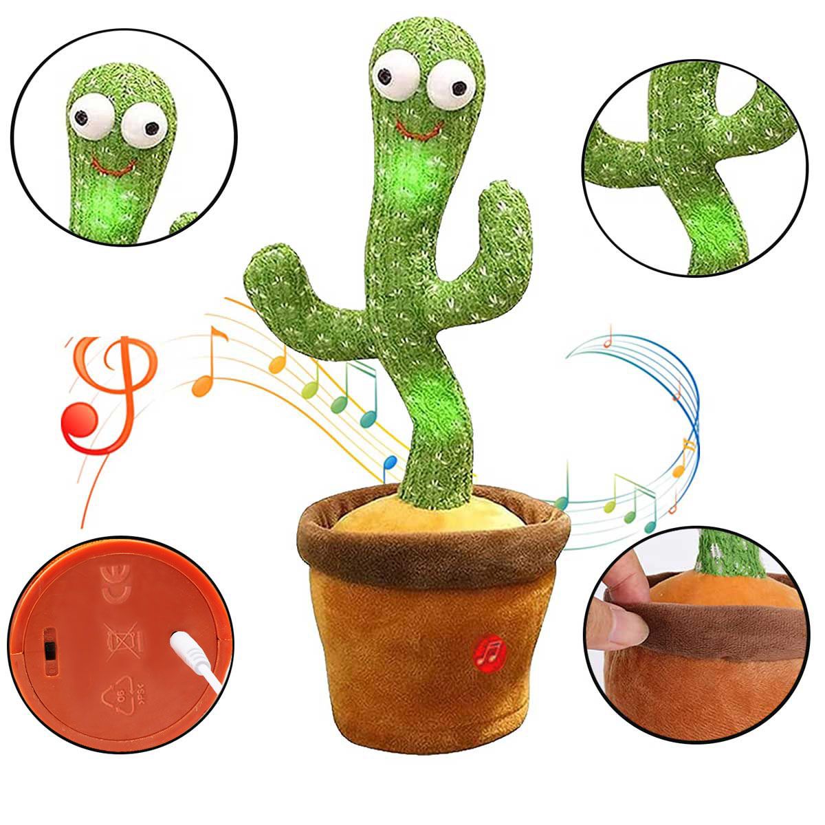 Cactus Peluche -Danse & son avec lumiÃ¨re