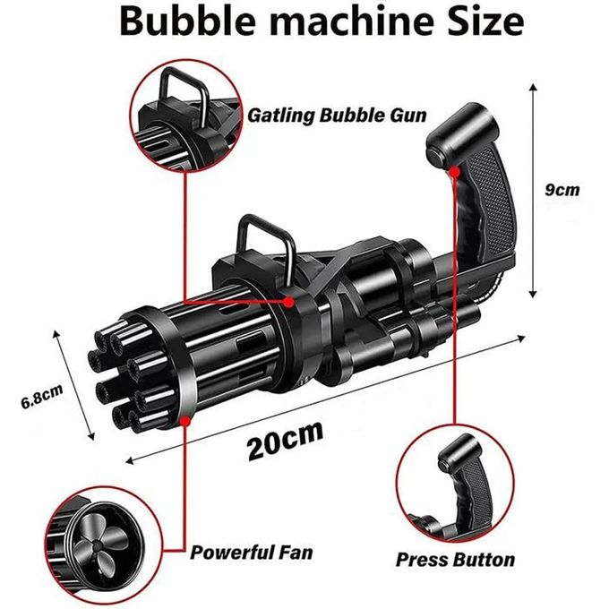 Bubble Gun - Pistolet Ã  Bulles - Noir